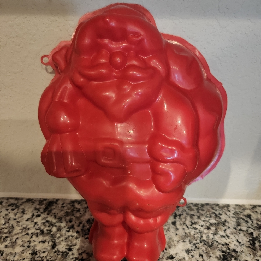 Red gelatin Christmas Santa mold